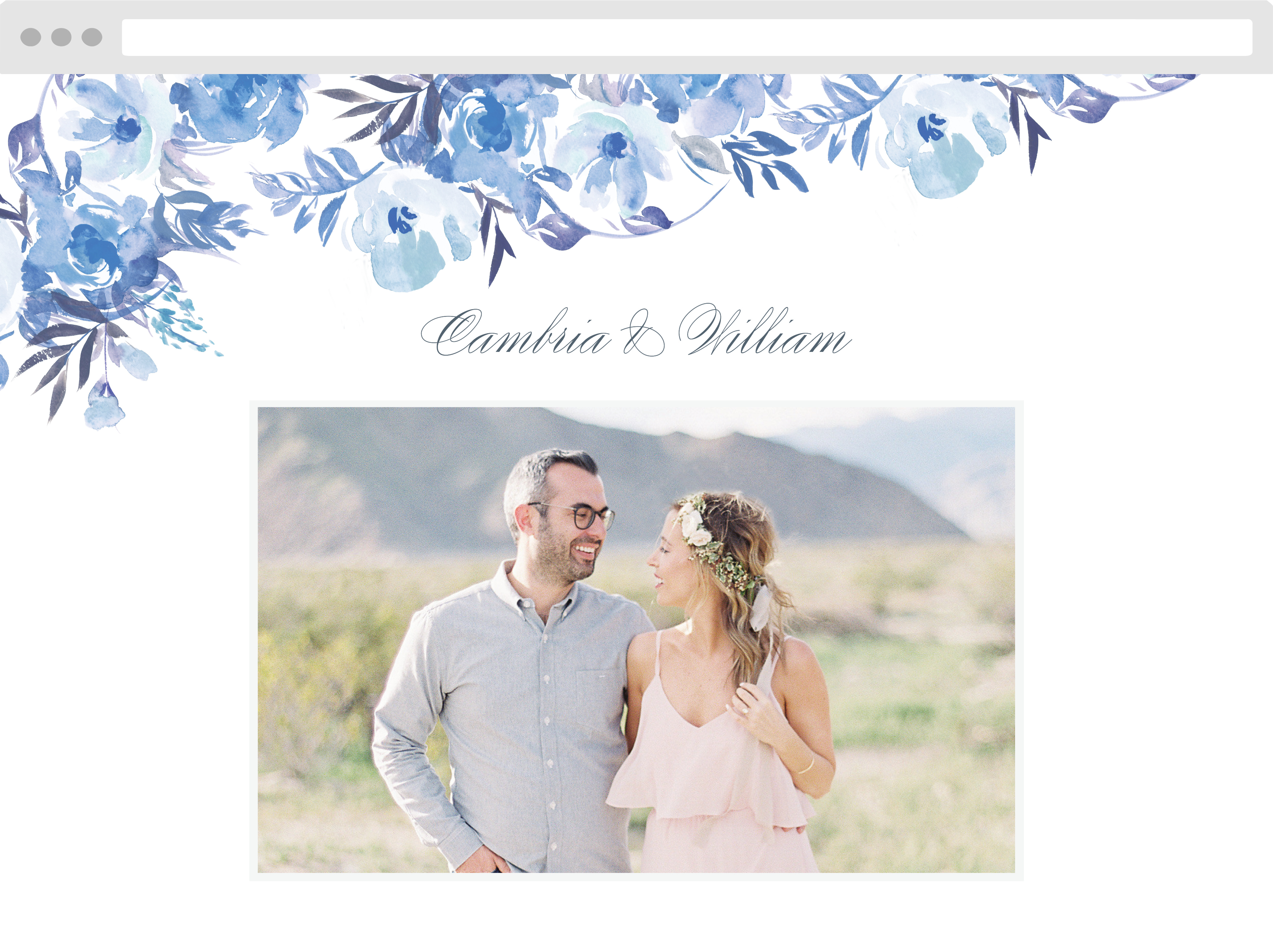 Comely Wildflowers Wedding Website