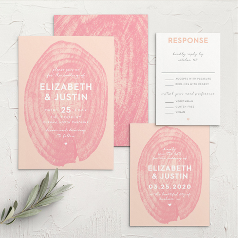 Wooden Love Wedding Invitations
