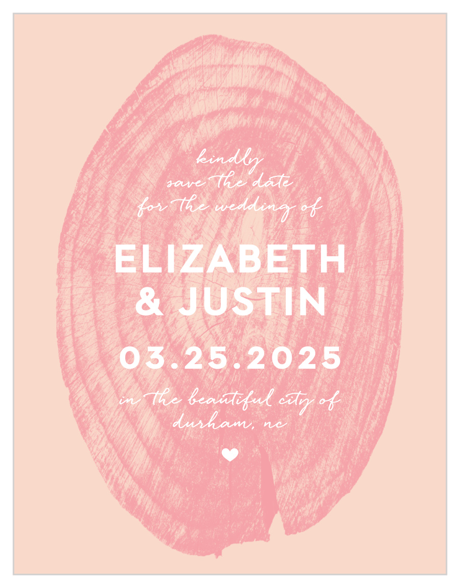 Wooden Love Save the Date Cards