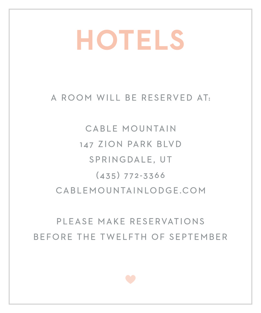 Wooden Love Accommodation Cards