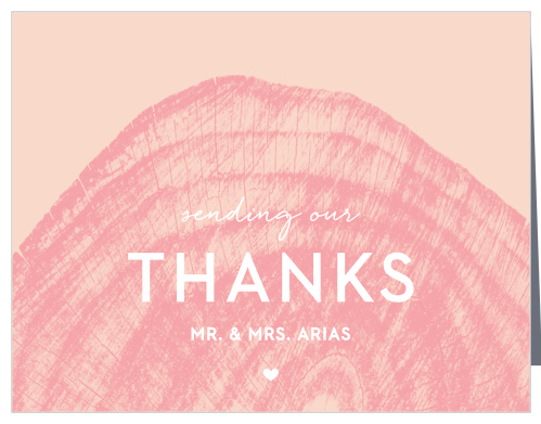 Wooden Love Wedding Thank You Cards