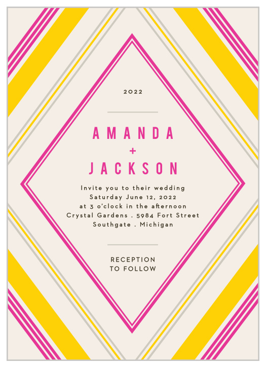 Our Diamond Reflections Wedding Invitations are vintage in both design and coloring.