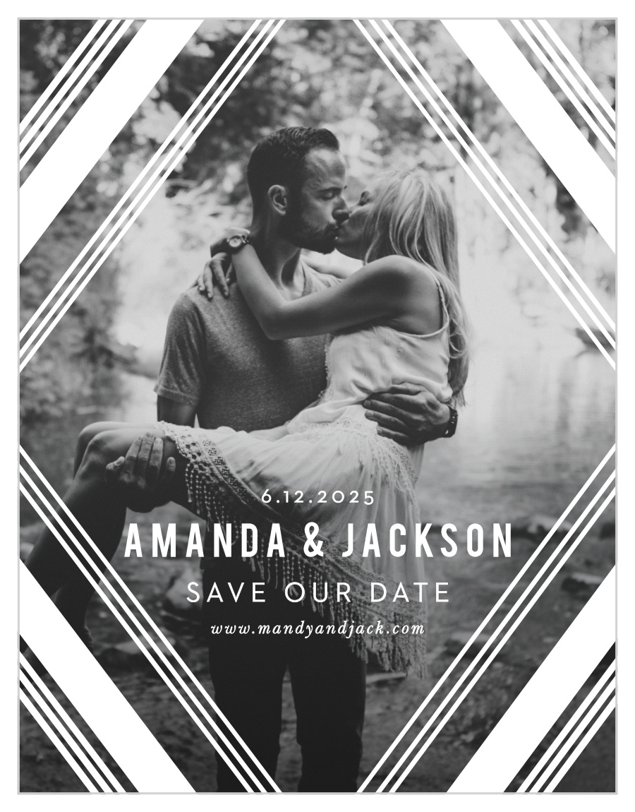 Diamond Reflections Save the Date Cards