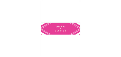 Our Diamond Reflections Belly Bands feature a bold and vintage frame of diamonds overlaying a watermelon pink background.