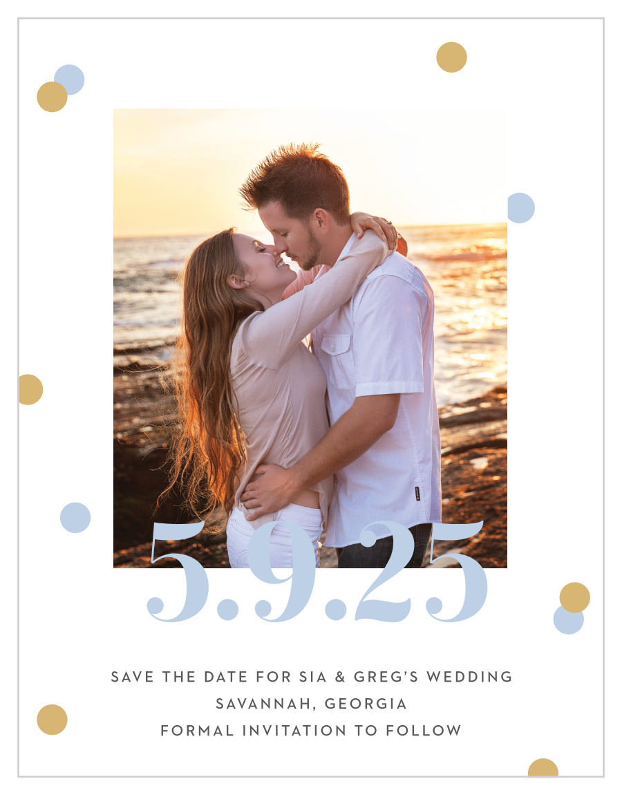Confetti Overlap Save the Date Cards