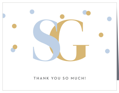 Turn your gratitude into something tangible with our simply stunning, and stunningly simple, Confetti Overlap Thank You Cards.