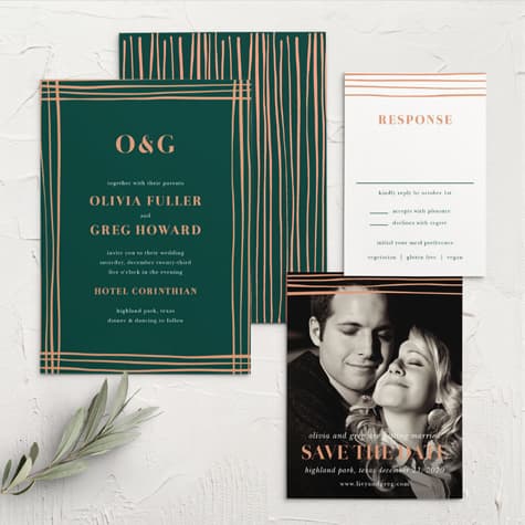 Doodle Border Wedding Invitations