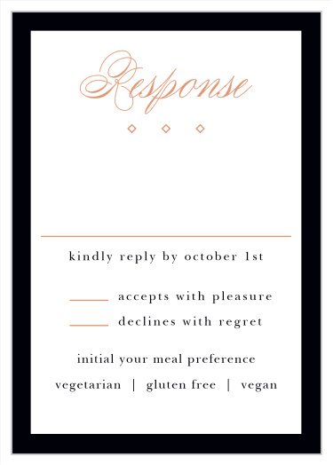 Our stunning Diamond Debauchery Response Cards help you fully prepare for your wedding day- and in style, too.