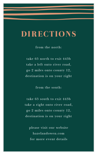 Our Doodle Border Direction Cards utilize the same gorgeous design and color scheme as several other cards in the Doodle Border wedding suite.