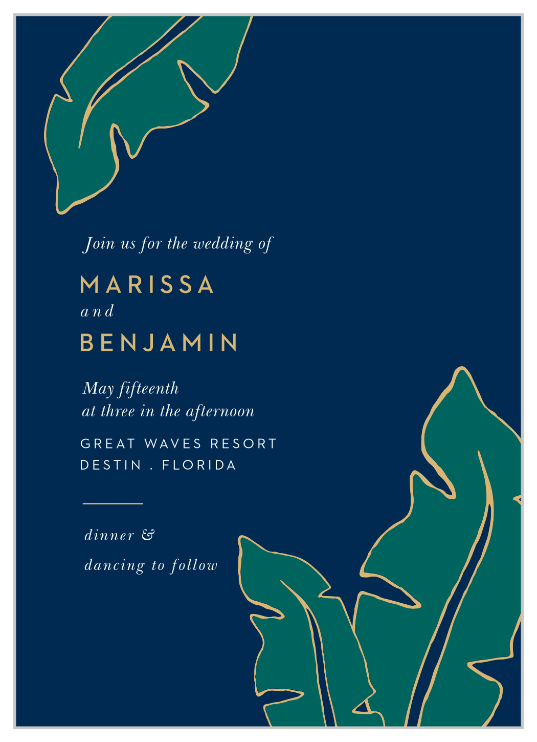 Green Breeze Wedding Invitations