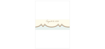 The Scalloped Frame Belly Band is the perfect compliment to the Scalloped Frame, or any other invitation set.