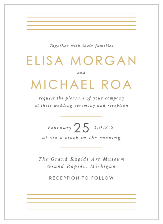 Minimalist Monogram Wedding Invitations by Basic Invite