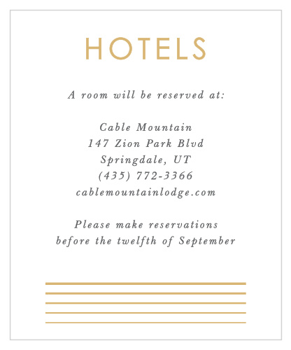Recommend only the best local hotels with our Rippled Quintet Accommodation Cards.