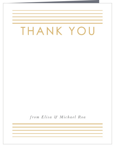 Rippled Quintet Wedding Thank You Cards