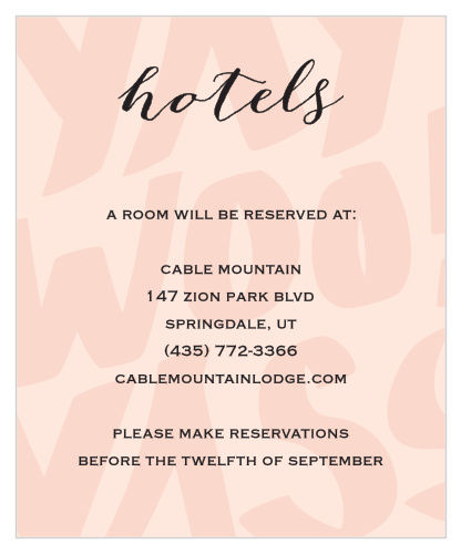 Set your guests up in only the most comfortable local hotels with our Giddy Graffiti Accommodation Cards.