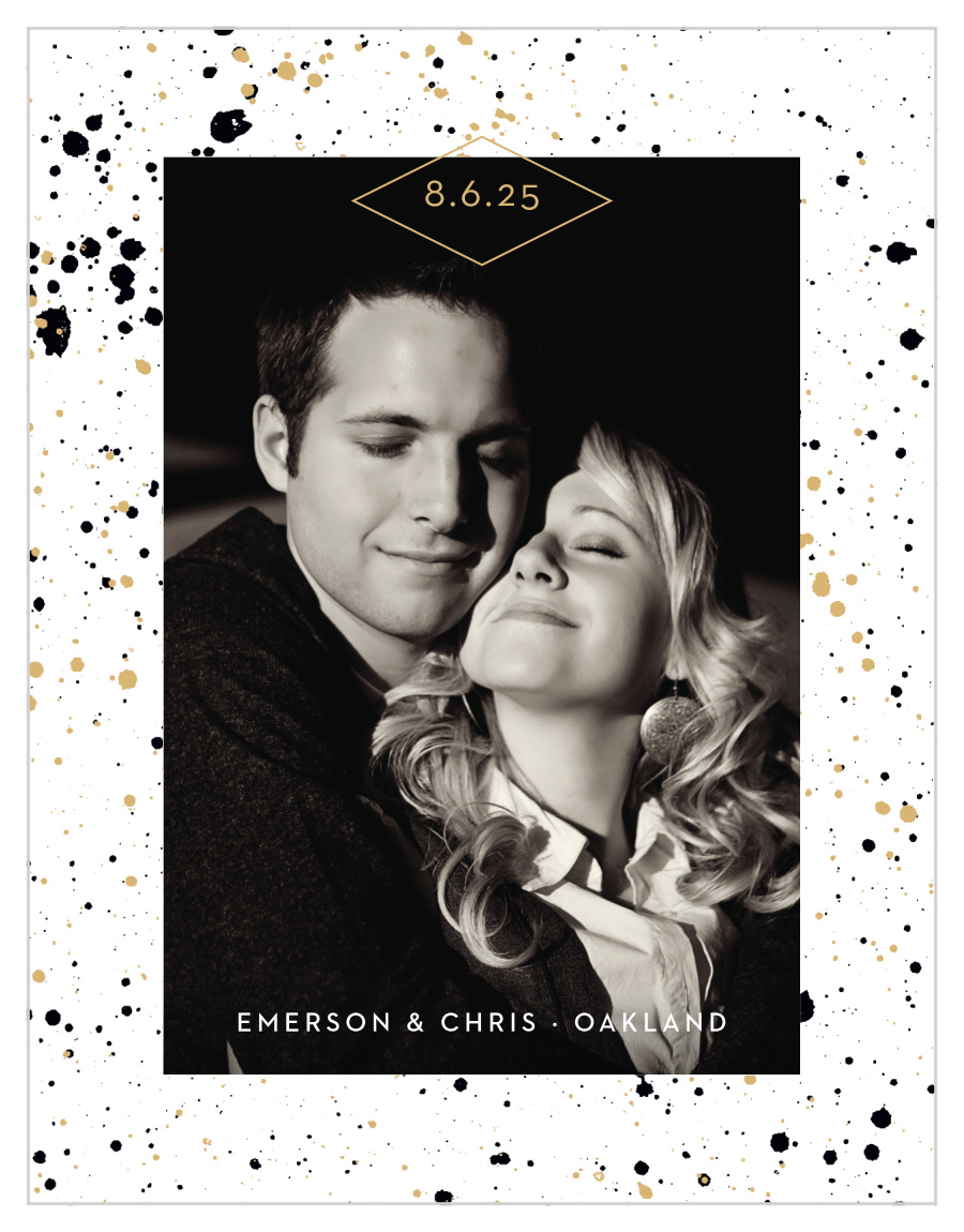 Modern Splatters Save the Date Cards