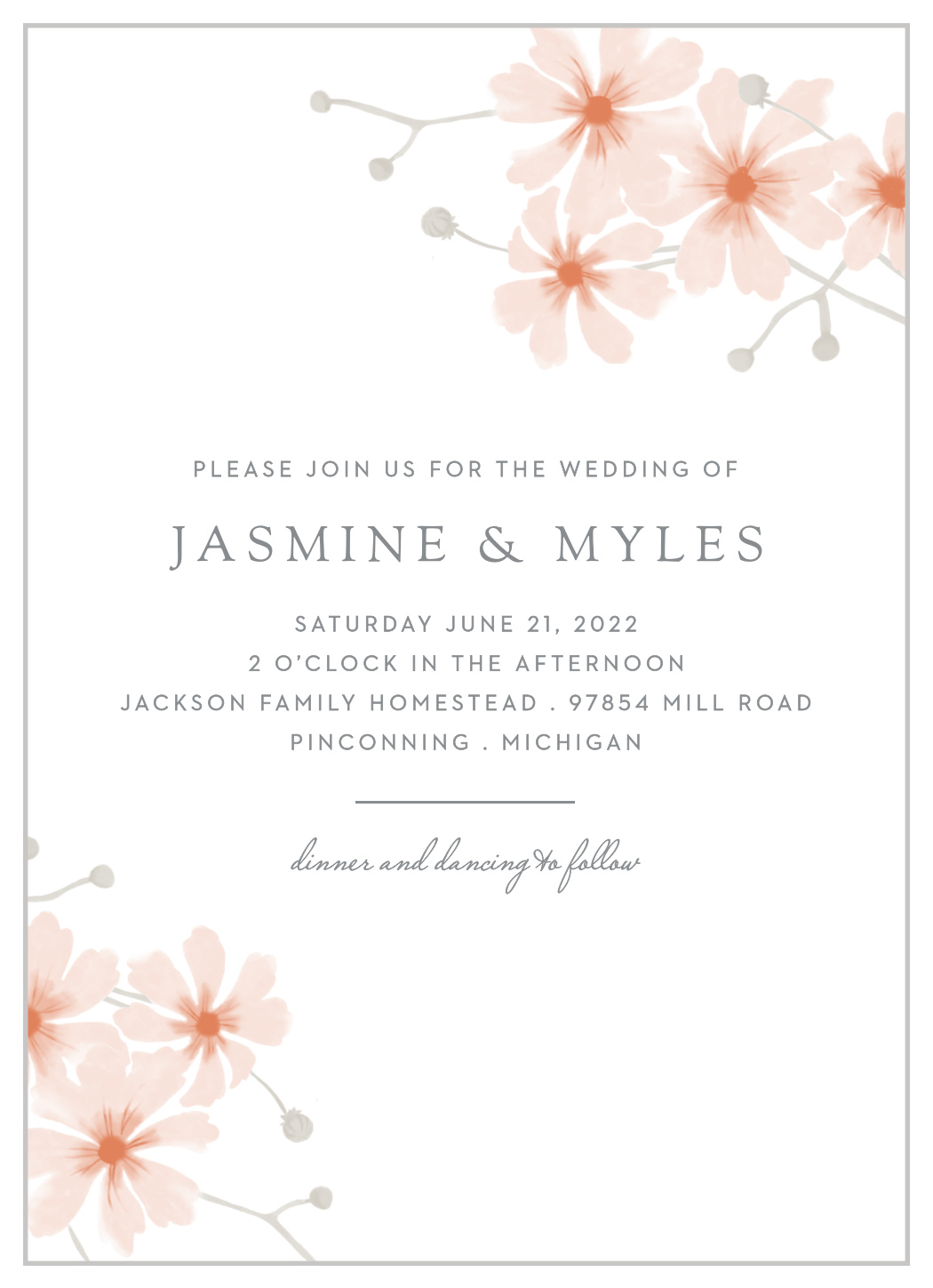 Delicate Blooms Wedding Invitations