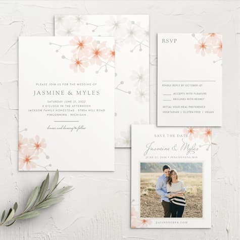 Delicate Blooms Wedding Invitations