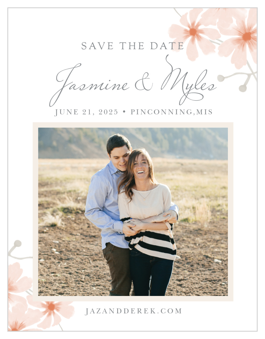 Delicate Blooms Save the Date Cards
