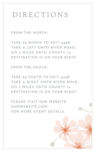 A beautiful daisy illustration sets the tone for the subtle elegance of our Delicate Blooms Direction Cards.