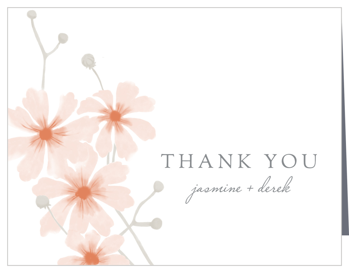 Delicate Blooms Wedding Thank You Cards