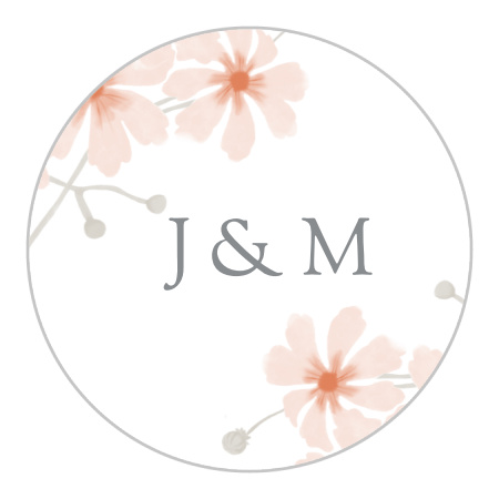 Delicate Blooms Wedding Stickers