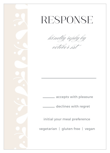 Tally up and prepare for every single guest with our gorgeous Frosted Leaves Response Cards.