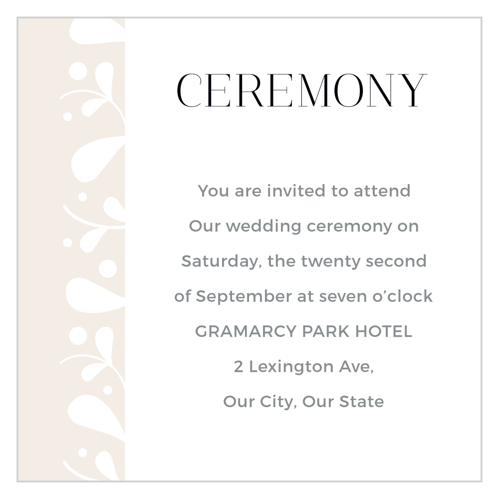 Frosted Leaves Ceremony Cards