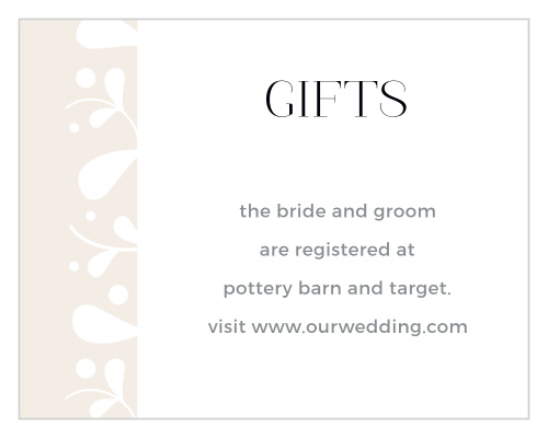 Frosted Leaves Registry Cards