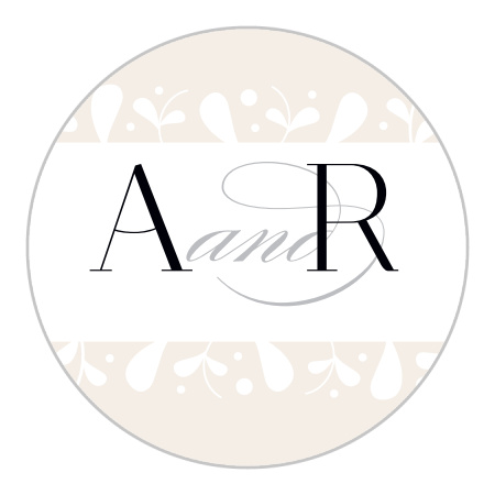Frosted Leaves Wedding Stickers