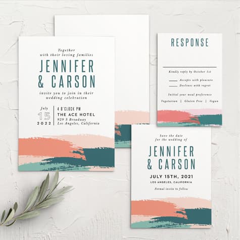 Painterly Perfection Wedding Invitations