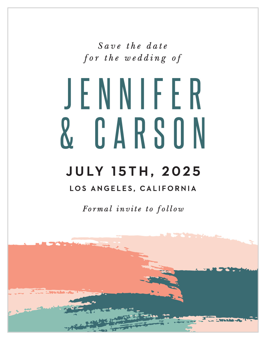 Painterly Perfection Save the Date Cards