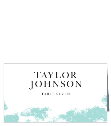 Our Something Blue Wedding Place Cards utilize the same gorgeous design and color scheme as several cards in the Something Blue wedding suite.