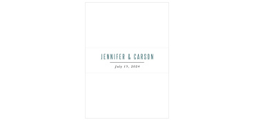 Classy yet stylish font provided on default template. Holds the entire selection of your Painterly Perfection wedding cards in one snug band!
