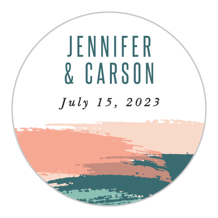 Painterly Perfection Wedding Stickers