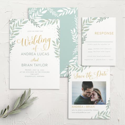 Graceful Garden Wedding Invitations
