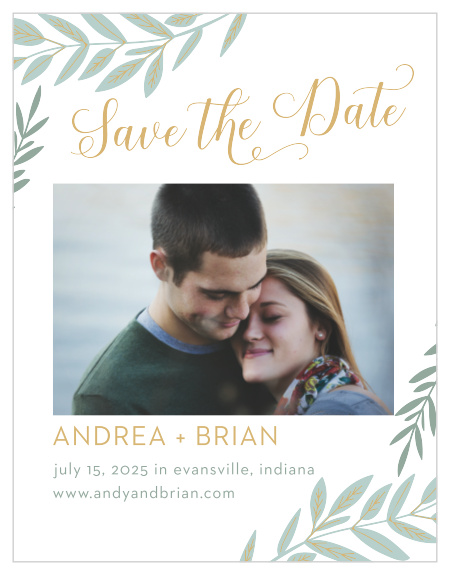 Guarantee that your guests know about your wedding well in advance with our stunning Graceful Garden Save-the-Date Magnets.