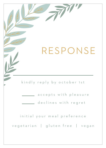 Ensure that you're prepared for each and every guest using our Graceful Garden Response Cards.