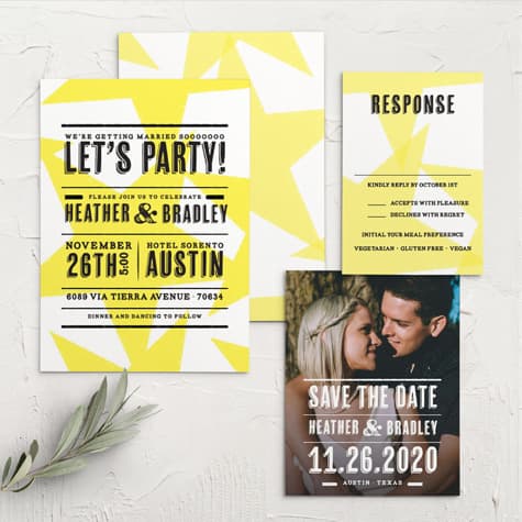 Poster Print Wedding Invitations
