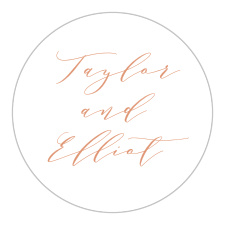 Decorate your entire wedding in our stunningly Contemporary Glamour Wedding Stickers. Featuring your names in a shining rose-gold foil against a white background, the classic elegance of these stickers will fit in no matter where they're placed.