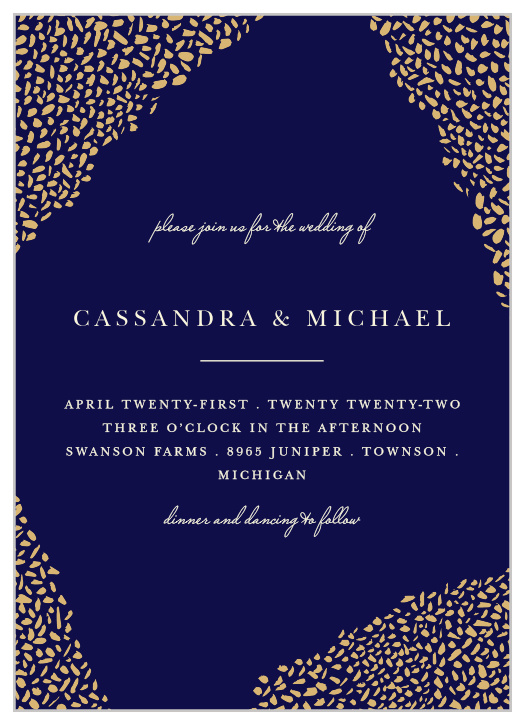 Our Pebble Walkway Wedding Invitations are reminiscent of a romantic stroll along the beach at twilight.