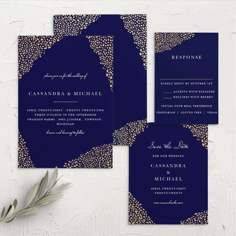 Pebble Walkway Wedding Invitations
