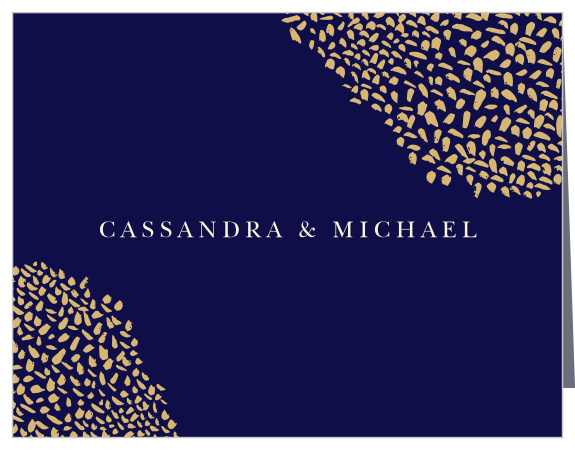 The colors and design of our Pebble Walkway Wedding Thank You Cards are are meant to suggest a lantern lit pebbled walkway.