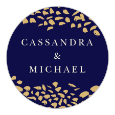 The colors and design of our Pebble Walkway Wedding Stickers are are meant to suggest a lantern lit pebbled walkway.