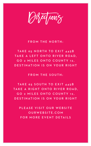 Guide your guests through every step and every turn on the way to your dream venue; with our Bright Stars Direction Cards, you won't have to worry about who will and won't arrive to your ceremony on time.