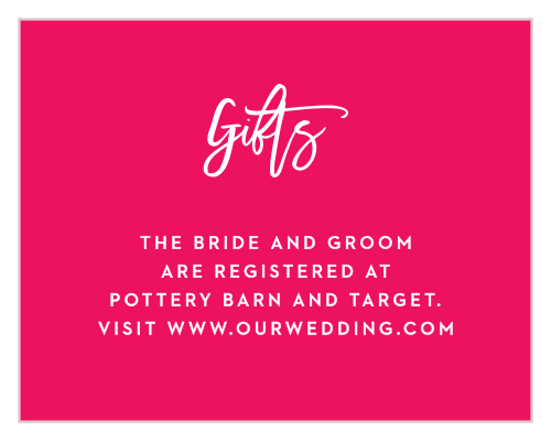 Our Bright Stars Registry Cards utilize the same gorgeous design and color scheme as several other cards in the Bright Stars wedding suite.