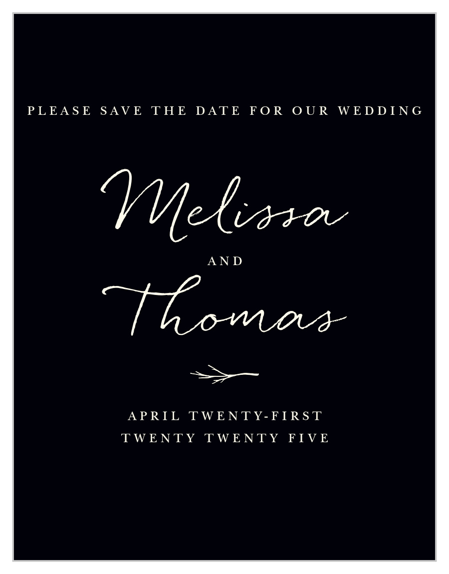 Weathered Twig Save the Date Cards