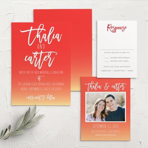 Tequila Sunrise Wedding Invitations