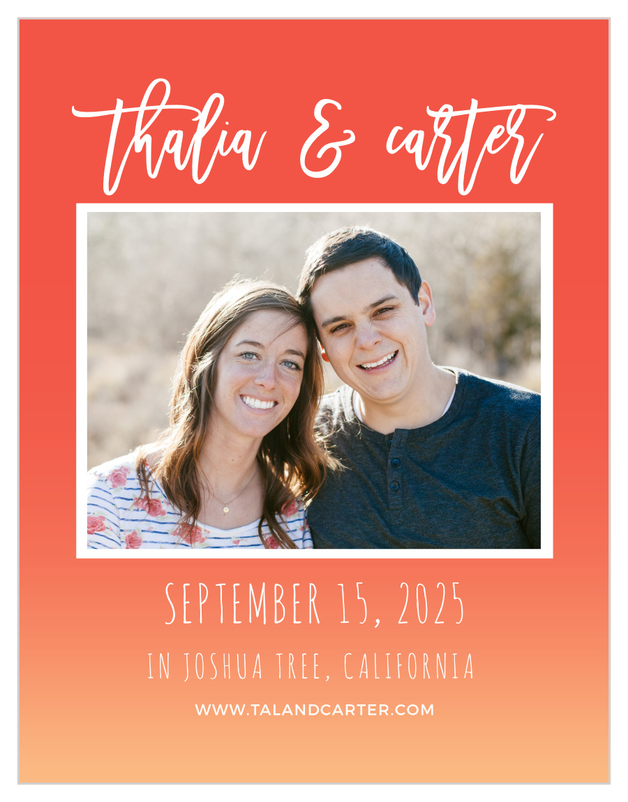 Tequila Sunrise Save the Date Cards