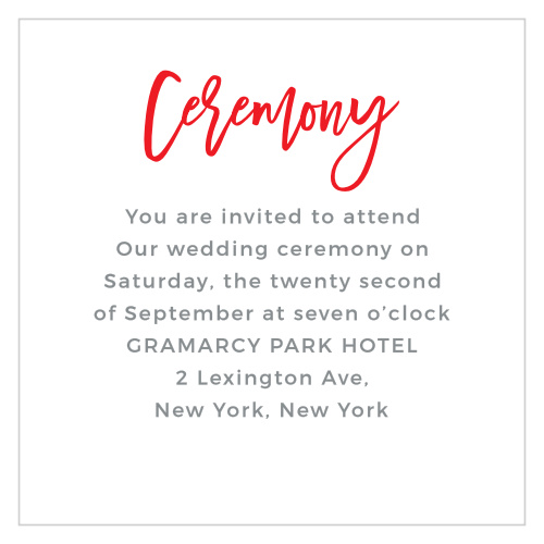 Our Tequila Sunrise Ceremony Cards utilize the same gorgeous design and color scheme as several other cards in the Tequila Sunrise wedding suite.